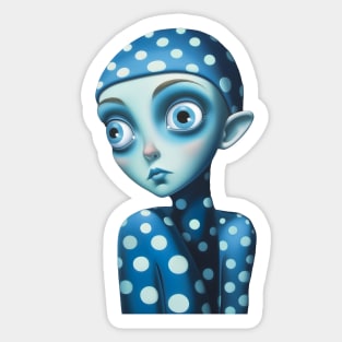 Alien Doll Girl Sticker